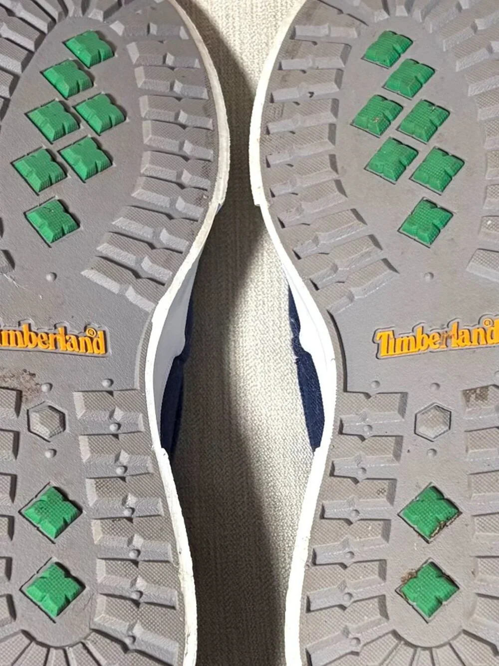 Timberland canvas shoes 10.5 navy slip on
